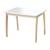 Table rectangulaire à pieds arrondis en bois massif Blanc et naturel 1 - vertbaudet enfant 