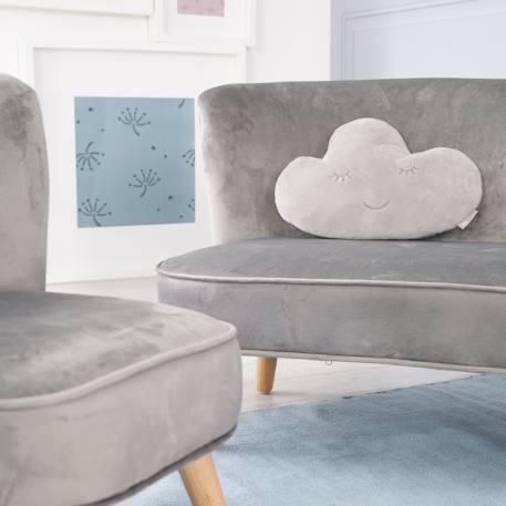 Coussin décoratif nuage pour chambre d'enfant roba style Bleu clair+Gris argenté+Rose pastel+Vert givré 12 - vertbaudet enfant 