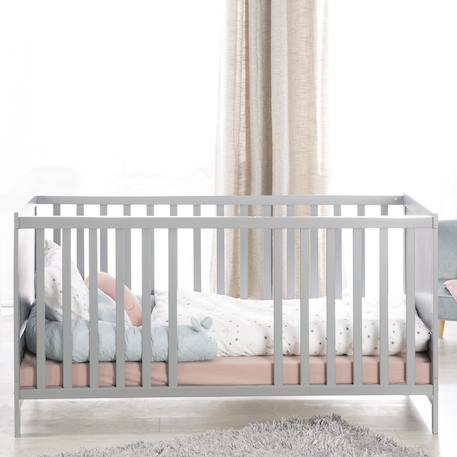 Lit bébé évolutif convertible en lit junior Gris taupe 4 - vertbaudet enfant 