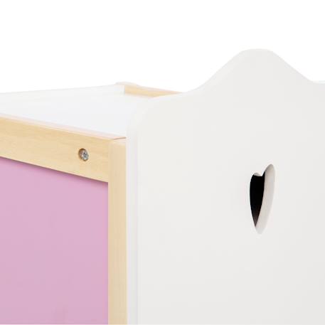 Armoire de poupée avec penderie et étagère scarlett Lilas, blanc et naturel 5 - vertbaudet enfant 