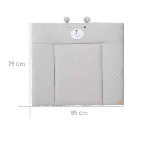 Matelas à langer déperlant à tête d'ourson roba style Bleu clair+Gris argenté 8 - vertbaudet enfant 