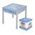 Table d'activités + 1 tabouret cube avec rangement pat' patrouille Bleu - gris 1 - vertbaudet enfant 