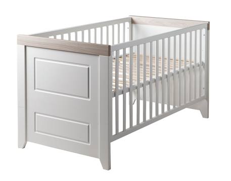 Lit bébé évolutif convertible en lit junior felicia Blanc cassé / luna elm 1 - vertbaudet enfant 