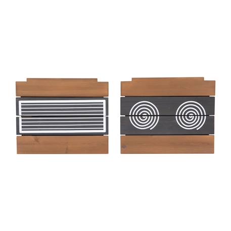 Cuisine extérieure à suspendre en bois fsc® + 2 gobelets Gris+Teck 9 - vertbaudet enfant 