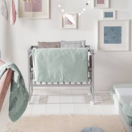 Parure de lit bébé et enfant en coton bio 2 pièces lil planet Bleu clair+Gris argenté+Rose pastel+Vert givré 20 - vertbaudet enfant 