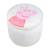 Boite de rangement en bois et velours - pouf coffre rond peppa pig Beige - peppa pig 1 - vertbaudet enfant 