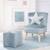 Ensemble fauteuil + pouf + coussin décoratif étoile lil sofa Bleu clair+Gris argenté+Rose pastel 2 - vertbaudet enfant 