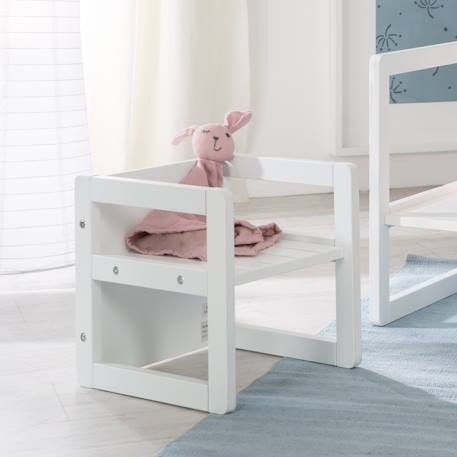 Set table convertible en banc et 2 chaises évolutives Blanc+Gris 6 - vertbaudet enfant 