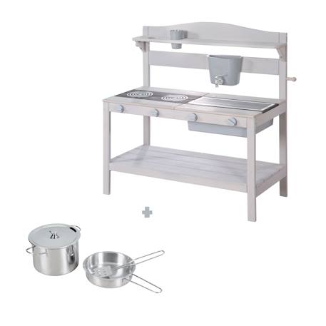Cuisine extérieure en bois fsc® avec accessoires Gris 3 - vertbaudet enfant 