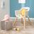 Chaise haute rembourrée avec plateau repas style up wood Bois naturel - gris 6 - vertbaudet enfant 