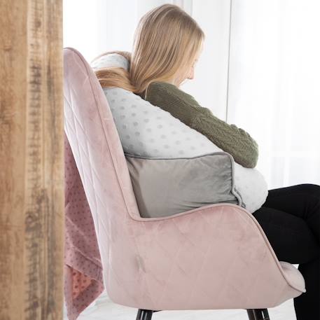 Coussin d'allaitement en coton bio lil planet Bleu clair/ bleu ciel+Gris argenté+Rose pastel+Vert givré 8 - vertbaudet enfant 