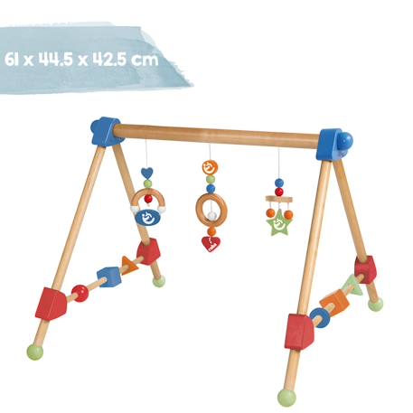 Portique d'éveil en bois massif + 3 pendentifs - arche d'activités Blanc - gris / miffy+Multicolore+Naturel / Anthracite 6 - vertbaudet enfant 