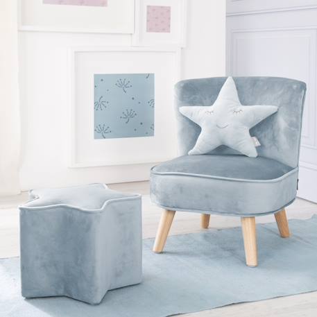 Coussin décoratif étoile pour chambre d'enfant roba style Bleu clair+Gris argenté+Rose pastel+Vert givré 6 - vertbaudet enfant 