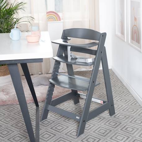 Chaise haute évolutive en bois sit up flex - utilisable jusqu'à la chaise d'adolescent Anthracite+Beige délavé+Blanc+Bois naturel+Cachemire / beige+Gris+Marron+Noir 2 - vertbaudet enfant 