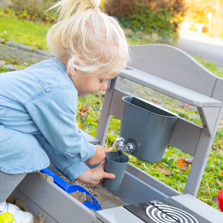 Cuisine extérieure en forme de maison en bois fsc® avec accessoires Gris 6 - vertbaudet enfant 