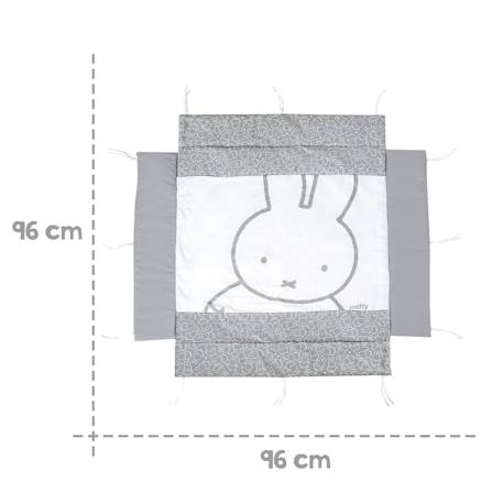 Tapis de parc universel avec bords - motifs hibou adam & eule Blanc - gris / grandes étoiles+Gris - blanc / hibou+Gris - blanc / lapin 12 - vertbaudet enfant 