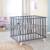 Parc bébé en bois avec tapis déperlant en cuir végan luxe Anthracite - grège 3 - vertbaudet enfant 