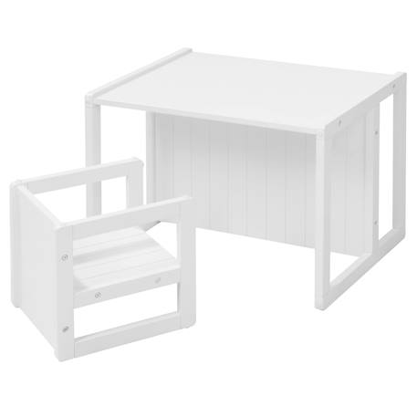 Chaise réversible en bois - tabouret évolutif 3 en 1 Beige+Blanc+Gris taupe 10 - vertbaudet enfant 