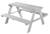 Table pique-nique en bois massif 4 places + 2 coussins Gris / motif étoiles 3 - vertbaudet enfant 