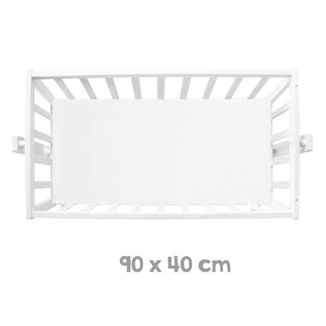 Berceau en bois sur roulettes avec matelas Blanc 3 - vertbaudet enfant 