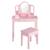 Coiffeuse enfant avec 3 miroirs et tabouret avec rangement Blanc+Rose 7 - vertbaudet enfant 