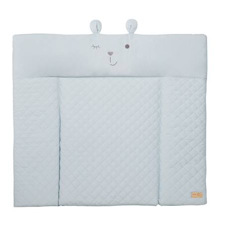 Matelas à langer déperlant à tête d'ourson roba style Bleu clair+Gris argenté 1 - vertbaudet enfant 