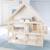 Maison de poupée + 16 pièces de mobilier et 4 poupées Blanc / naturel / gris 2 - vertbaudet enfant 