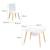 Set table et 2 chaises enfant avec filet de rangement Blanc et naturel+Gris et naturel 3 - vertbaudet enfant 