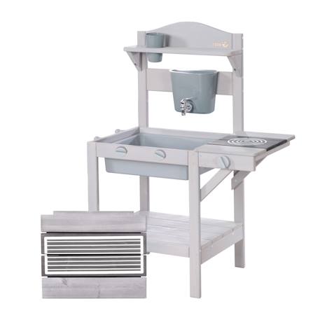 Cuisine d'extérieur en bois fsc® pour enfants avec accessoires Gris 4 - vertbaudet enfant 