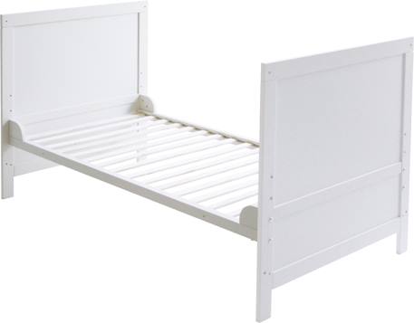 Lit bébé évolutif convertible en lit junior Blanc+Gris taupe 3 - vertbaudet enfant 