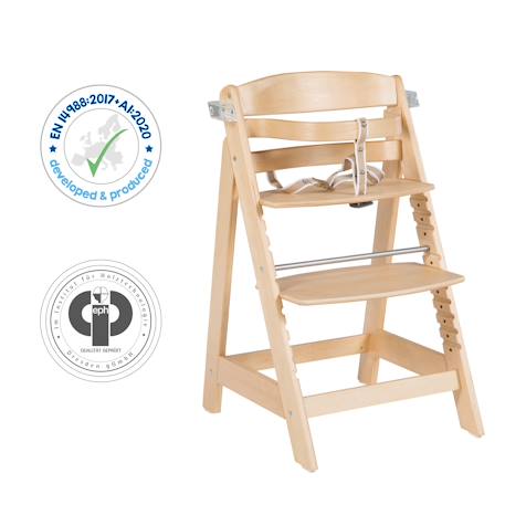 Chaise haute évolutive avec plateau repas amovible sit up click & fun Blanc+Gris taupe+Naturel 16 - vertbaudet enfant 