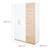Armoire bébé 3 portes à fermeture douce lion Blanc / chêne artisan 6 - vertbaudet enfant 