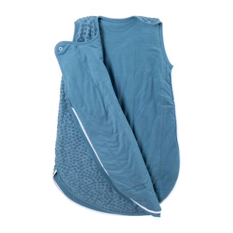 Gigoteuse sans manches en coton bio à pois en relief seashells Bleu indigo+Écru 6 - vertbaudet enfant 