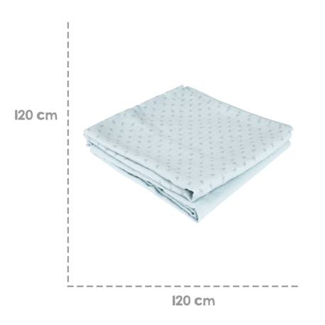 Lot 2 serviettes d'allaitement en coton bio lil planet Bleu clair+Gris argenté+Rose pastel+Vert givré 5 - vertbaudet enfant 