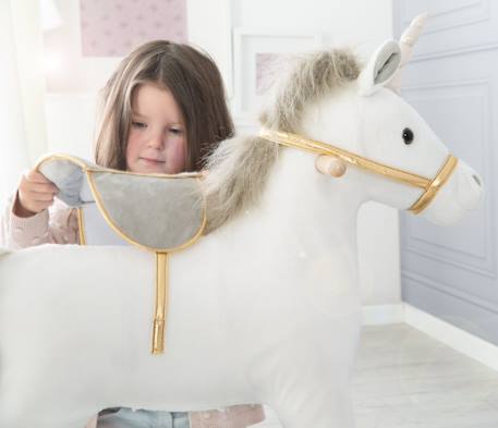 Licorne à bascule avec selle et bride Blanc / argenté 6 - vertbaudet enfant 