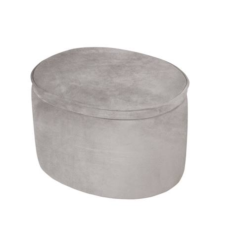 Pouf coffre ovale en bois et velours - tabouret avec rangement lil sofa Bleu clair+Gris argenté+Rose pastel 10 - vertbaudet enfant 