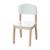 Chaise à dossier arrondi en bois massif Blanc et naturel 1 - vertbaudet enfant 