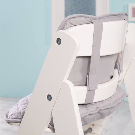 Coussins matelassés et déperlants pour chaises hautes sit up Bleu clair / bleu ciel+Gris argenté+Rose pastel+Vert givré 10 - vertbaudet enfant 
