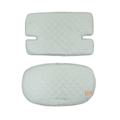 Coussins matelassés et déperlants pour chaises hautes sit up Bleu clair / bleu ciel+Gris argenté+Rose pastel+Vert givré 18 - vertbaudet enfant 