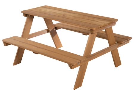 Table pique-nique en bois massif 4 places + 2 coussins Gris / motif étoiles+Teck / motif étoiles 9 - vertbaudet enfant 