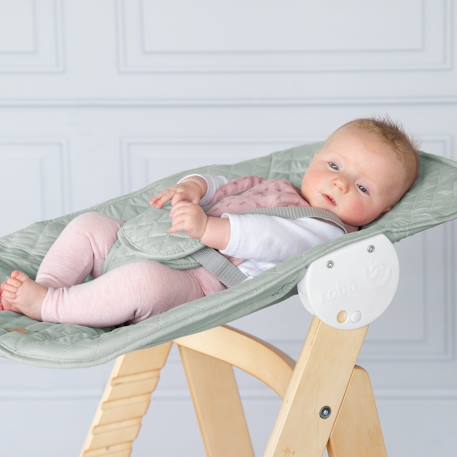 Chaise haute évolutive born up avec transat déperlant et inclinable roba style Blanc - gris argenté+Blanc - vert givré+Naturel - gris argenté+Naturel - vert givré 20 - vertbaudet enfant 