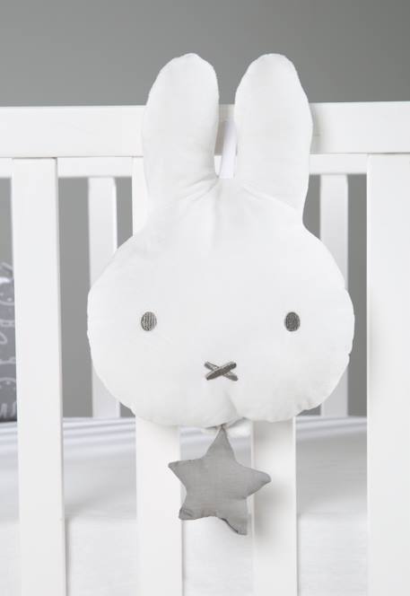 Peluche lapin avec mécanisme musical amovible miffy® Blanc et gris 2 - vertbaudet enfant 