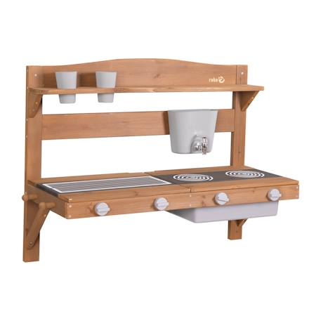 Cuisine extérieure à suspendre en bois fsc® + 2 gobelets Gris+Teck 7 - vertbaudet enfant 