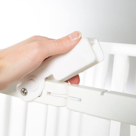 Parc bébé pliant en bois sur roulettes à freins Bicolore+Blanc+Gris taupe 11 - vertbaudet enfant 