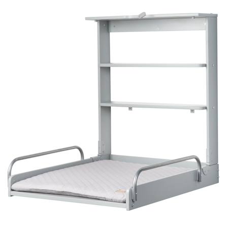 Table à langer murale pliante + matelas à langer déperlant roba style Anthracite / gris argenté+Blanc / gris argenté+Bois naturel / gris argenté+Gris taupe / gris argenté 19 - vertbaudet enfant 