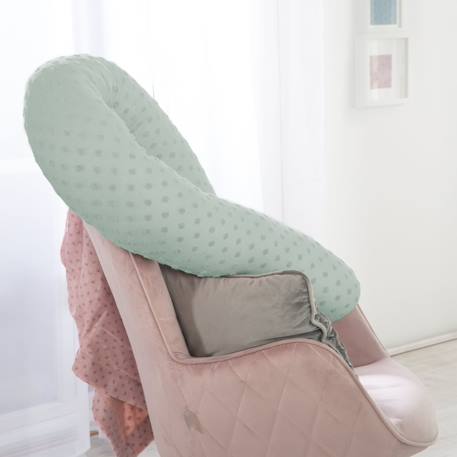 Coussin d'allaitement en coton bio lil planet Bleu clair/ bleu ciel+Gris argenté+Rose pastel+Vert givré 21 - vertbaudet enfant 