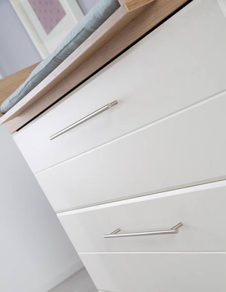 Commode à langer évolutive 3 tiroirs  nele Blanc / chêne artisan 6 - vertbaudet enfant 