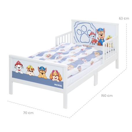 Lit enfant avec barrières de sécurité et linge de lit Blanc / pat' patrouille+Blanc / peppa pig 3 - vertbaudet enfant 