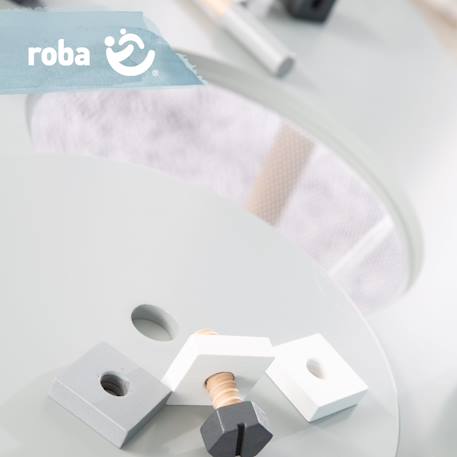 Set table et 2 chaises enfant avec filet de rangement Blanc et naturel+Gris et naturel 12 - vertbaudet enfant 