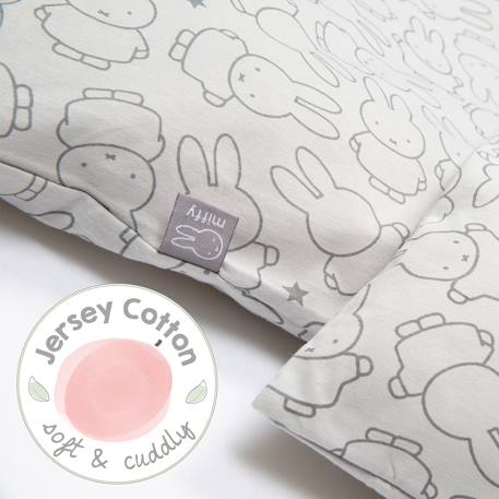 Parure de lit enfant en coton 2 pièces imprimée miffy® Gris / lapin miffy 5 - vertbaudet enfant 